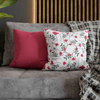 Cushion Cover, Throw pillow Case for Couch (Single Piece) : Floral Crimson - SnugLiving