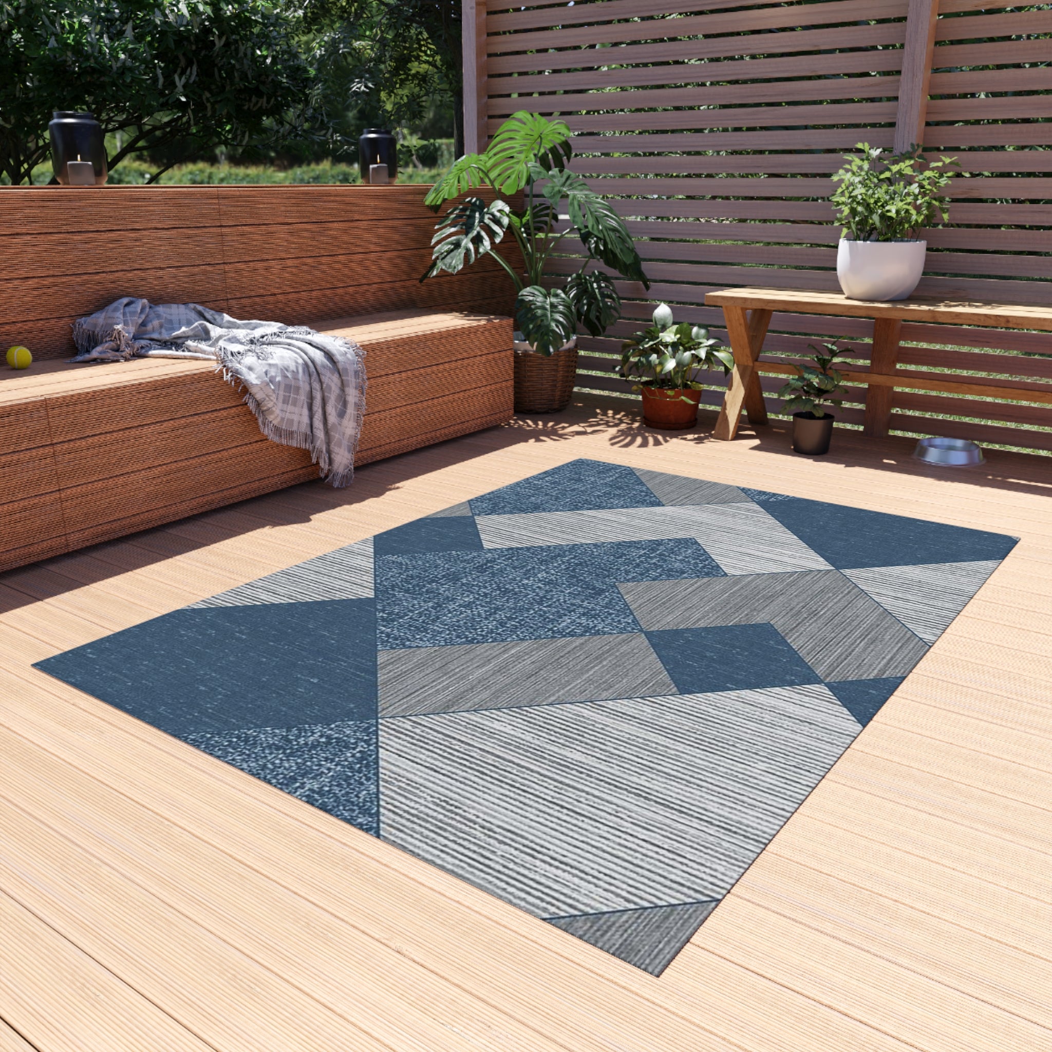 Stylish Outdoor Rug for Patios, Decks, and Gardens | Perfect for Home Decor, Picnics, Beach Days, Outdoor Gatherings