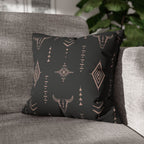 Two Way Cushion Cover, Throw pillow Case for Couch ( Single Piece) : Charcoal Black - SnugLiving