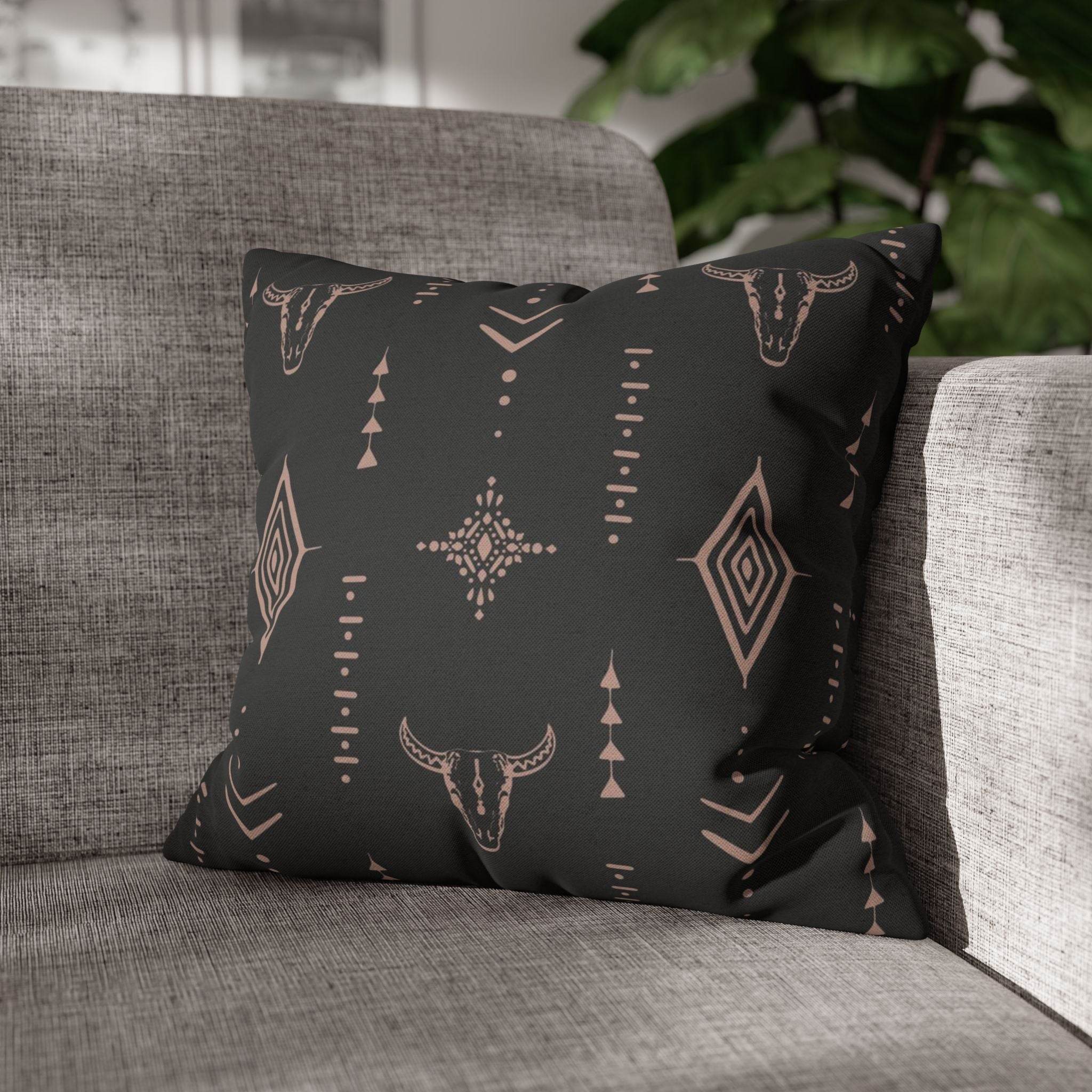 Cushion Cover, Throw pillow Case for Couch ( Single Piece) : Charcoal Black - SnugLiving