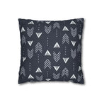 Cushion Cover, Throw pillow Case for Couch ( Single Piece) : Navy Mudcloth Arrow - SnugLiving