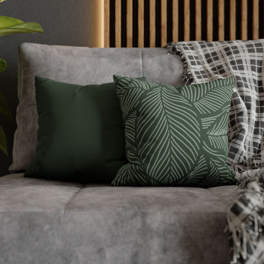 Cushion Cover, Throw pillow Case for Couch ( Single Piece) : Emerald Green