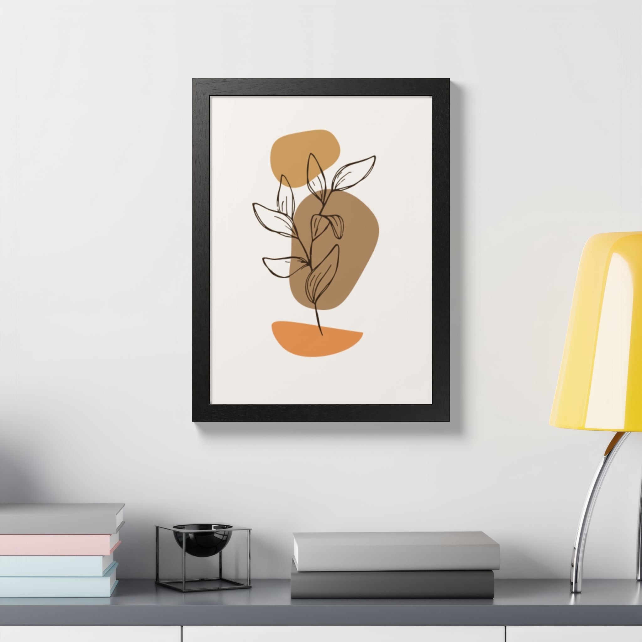 Multi-Color Framed Poster | Abstract Wall Art, Boho Home Decor | Pattern 9