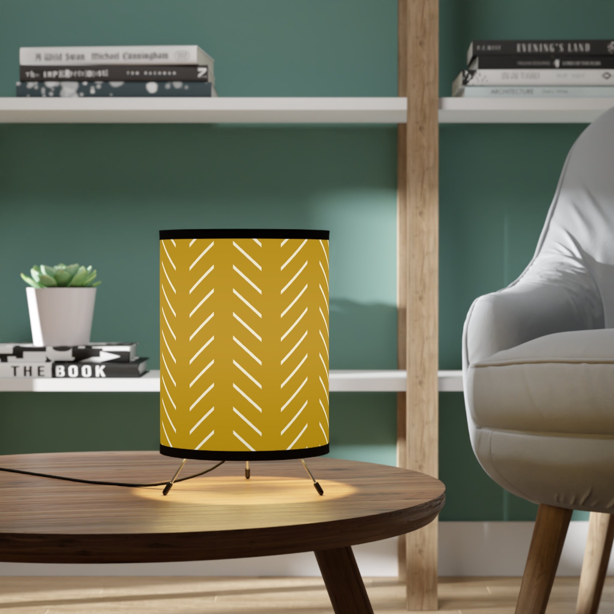Tripod Lamp with High-Res Printed Shade, US\CA plug - Shade SLL06