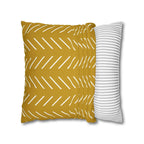 Cushion Cover, Throw pillow Case for Couch (Single Piece) : Yellow Pattern - SnugLiving