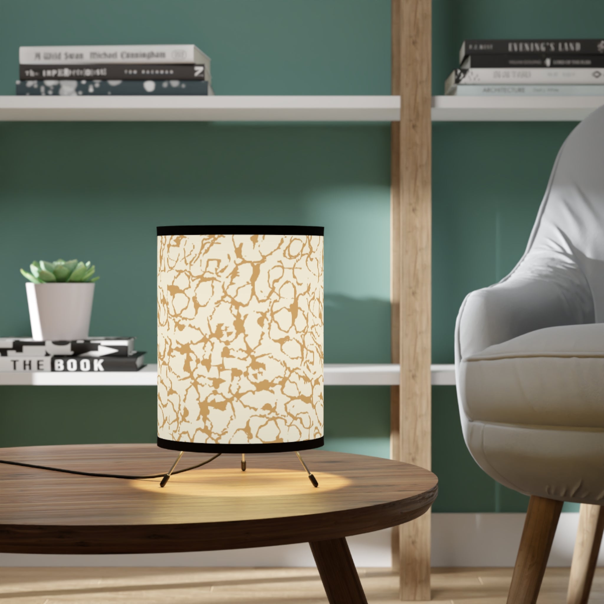 Tripod Lamp with High-Res Printed Shade, US\CA plug - Shade SLL05