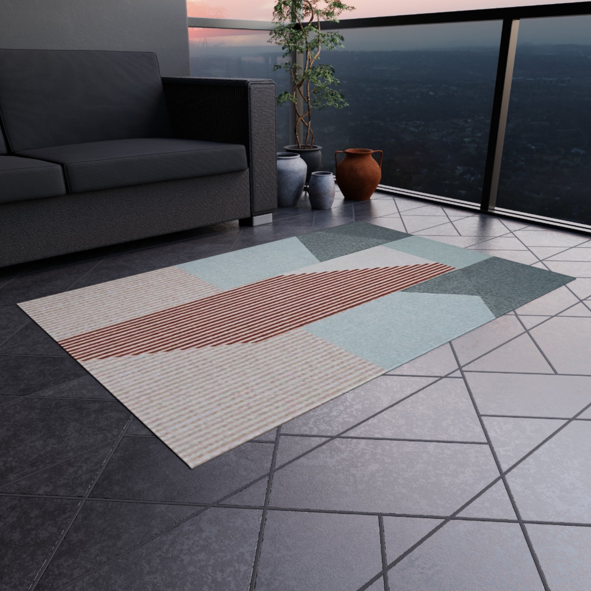 Stylish Outdoor Rug for Patios, Decks, and Gardens | Perfect for Home Decor, Picnics, Beach Days, Outdoor Gatherings