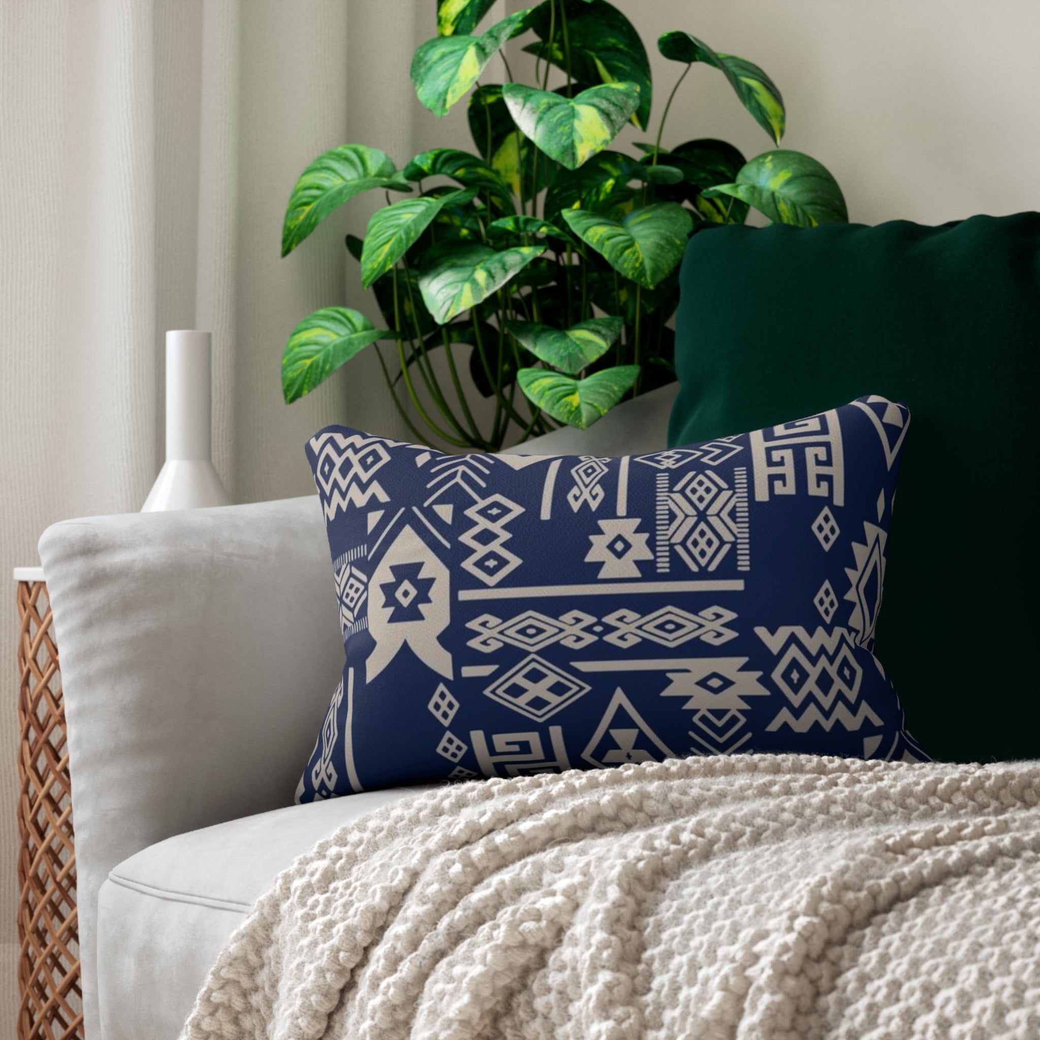 Lounge Pillow, Throw Pillow with Fillers/Insert (Single Piece) : Deep Blue