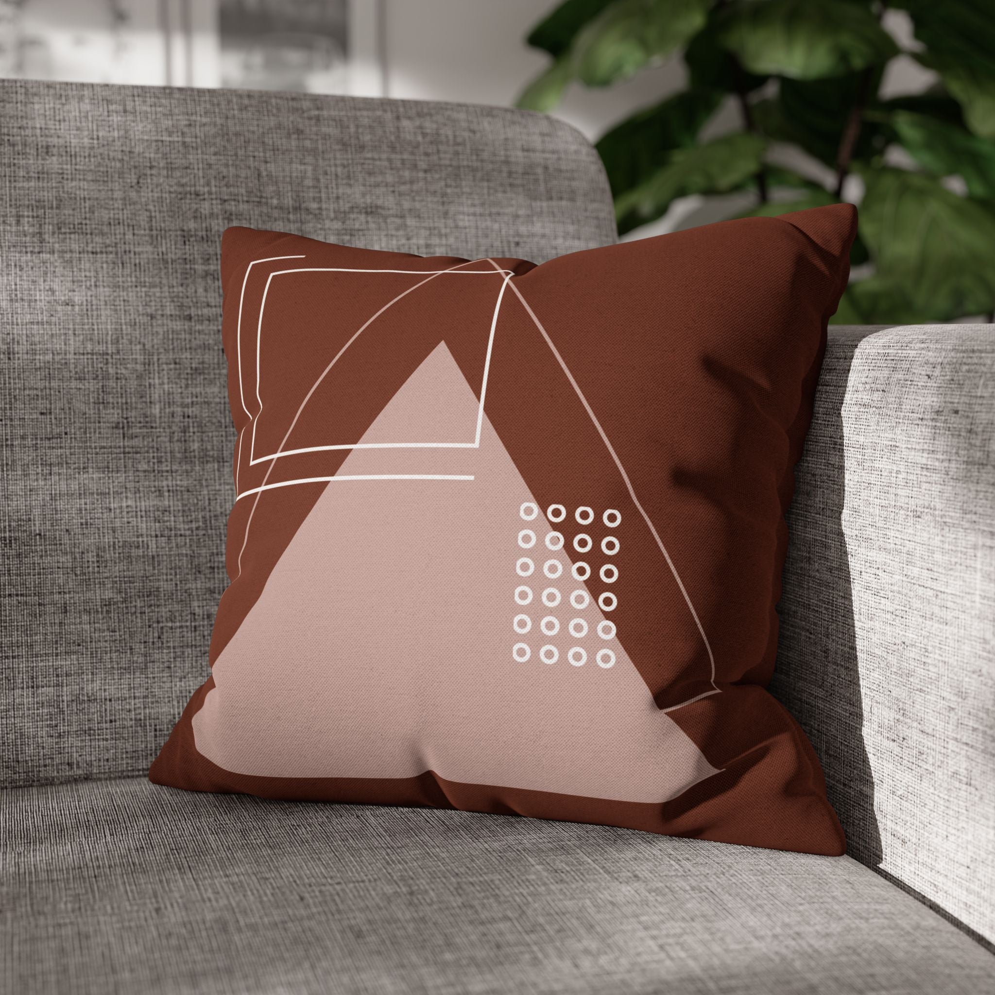 Two Way Cushion Cover, Throw pillow Case for Couch (Single Piece) : Red Pattern