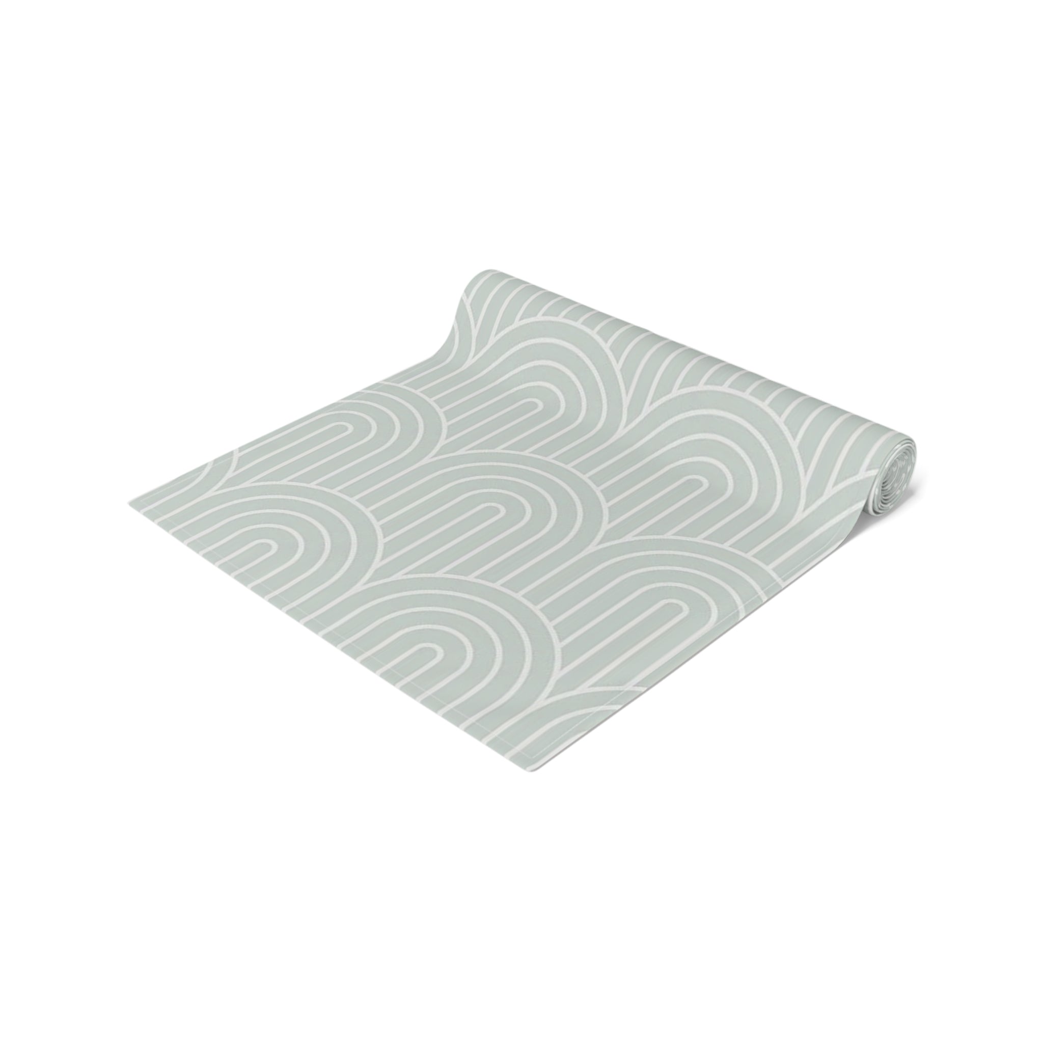 Mint Arch Pattern Table Runner – Minimalist Modern Dining Table Accent - SnugLiving