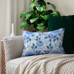 Lounge Pillow, Throw Pillow with Fillers/Insert (Single Piece) : Floral Blue - SnugLiving