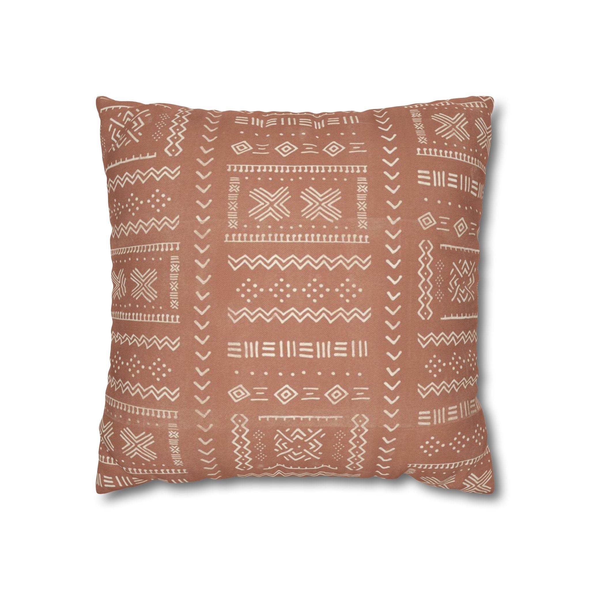 Cushion Cover, Throw pillow Case for Couch ( Single Piece) : Pastel Grey Orange - SnugLiving