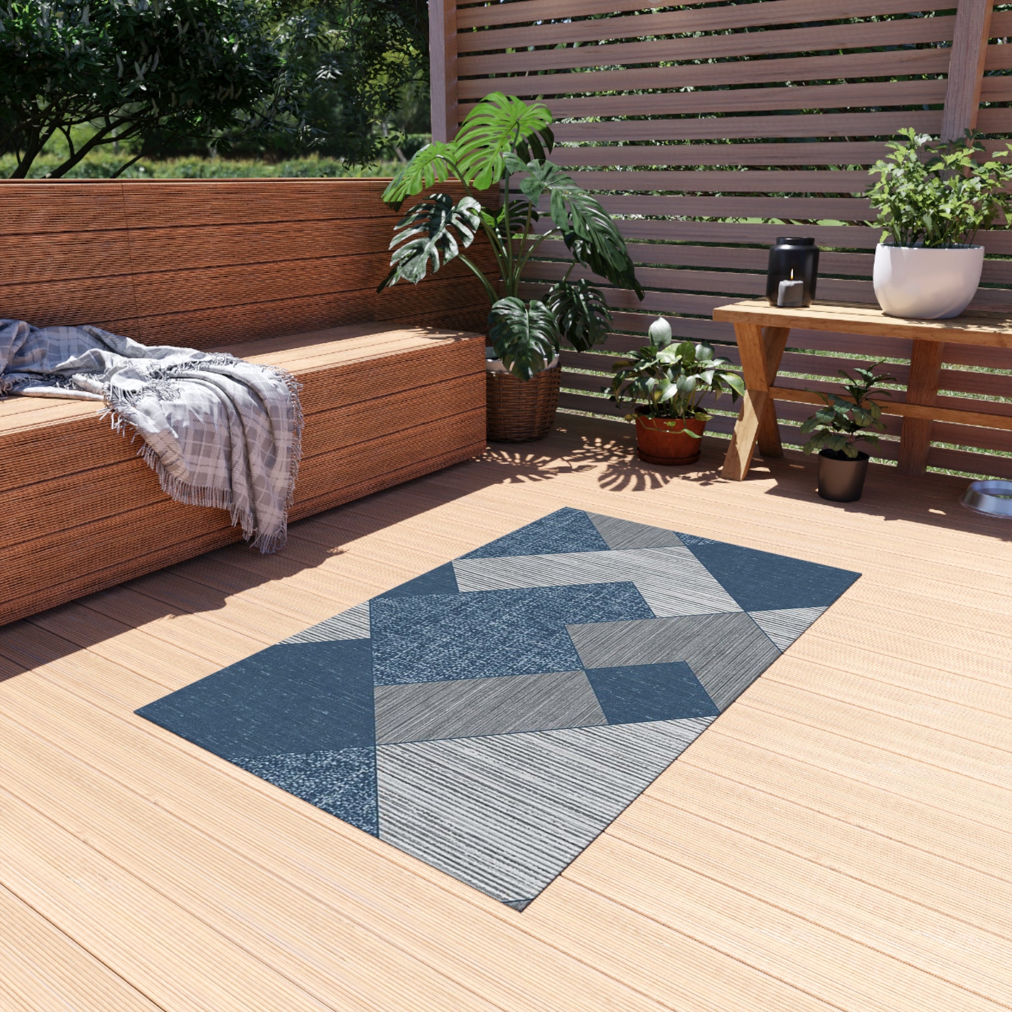 Stylish Outdoor Rug for Patios, Decks, and Gardens | Perfect for Home Decor, Picnics, Beach Days, Outdoor Gatherings