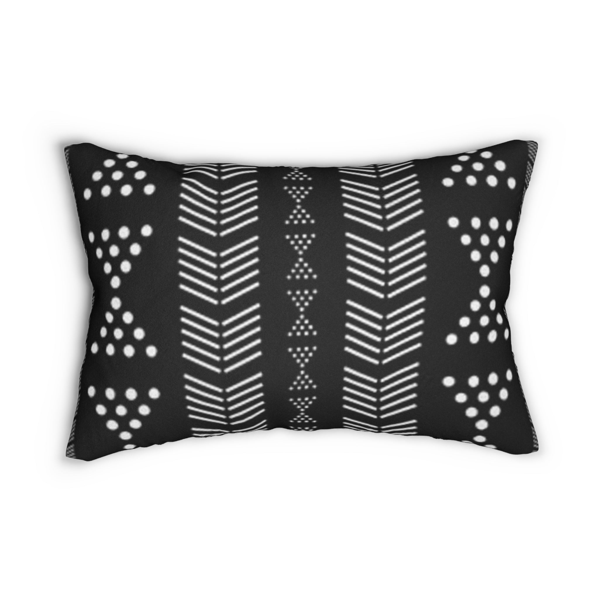 Lounge Pillow, Throw Pillow with Fillers/Insert (Single Piece) : Black & White Tribal Stripe - SnugLiving