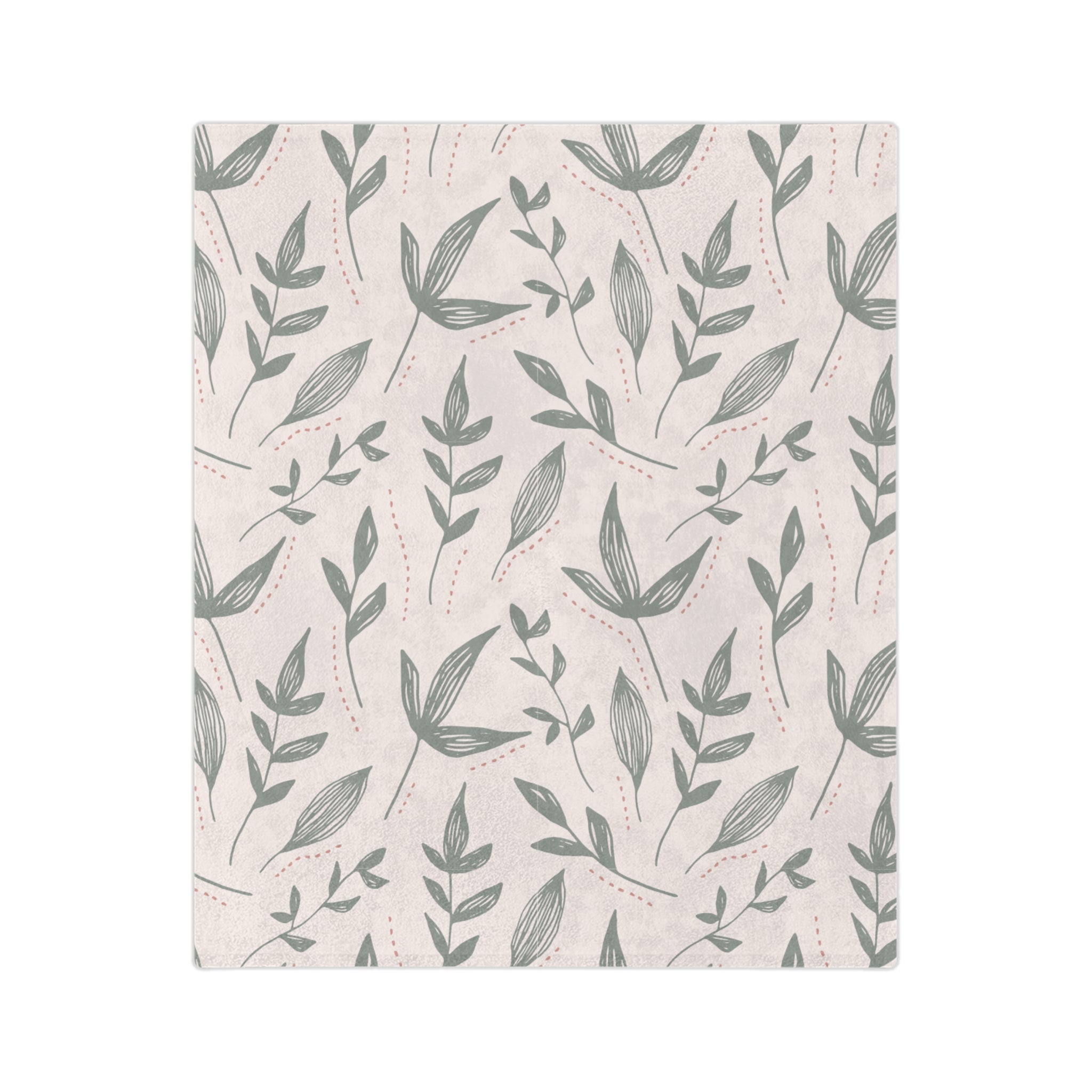 Microfiber Blanket | Soft Throw for Home Decor - White & Azure Green