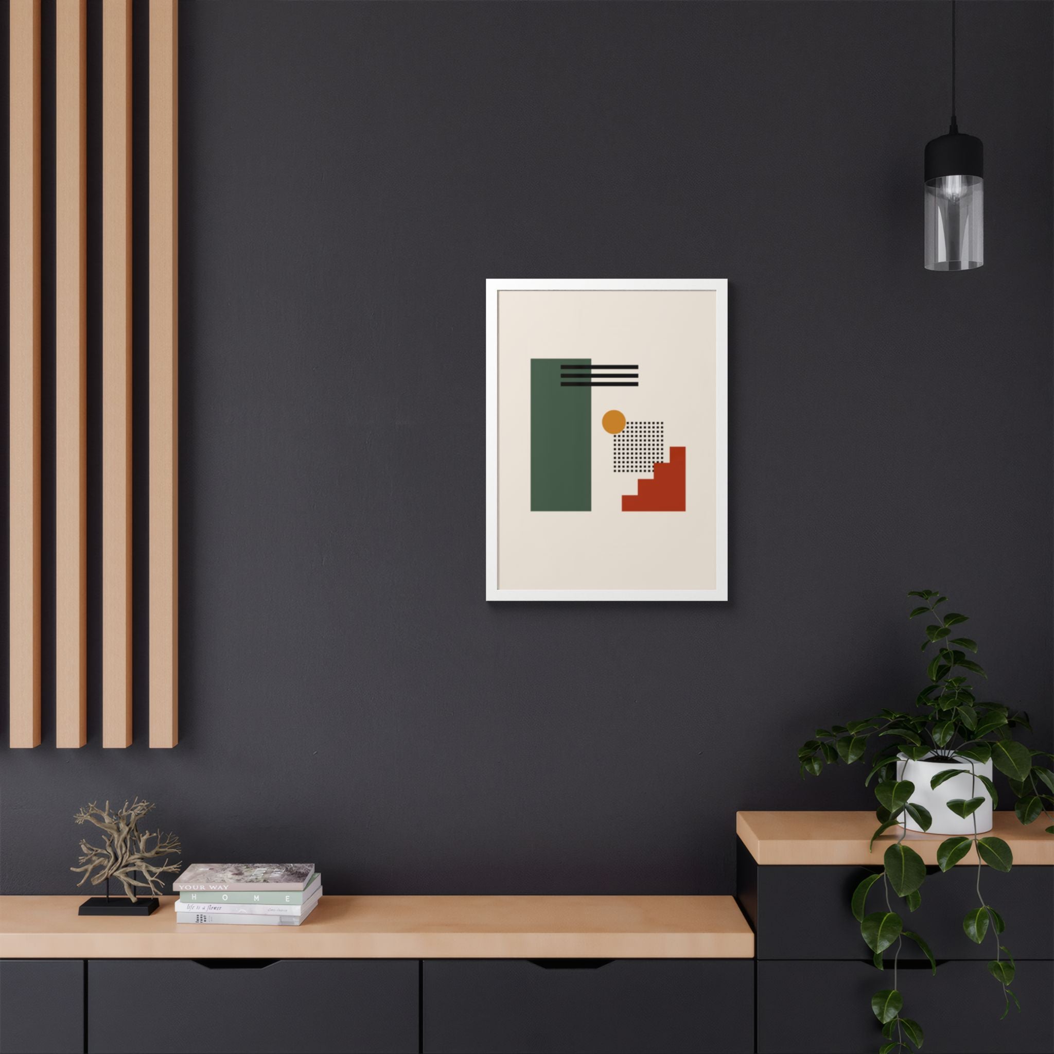 Multi-Color Framed Poster | Abstract Wall Art, Boho Home Decor | Pattern 3
