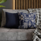 Cushion Cover, Throw pillow Case for Couch (Single Piece) : Patterned Deep Blue - SnugLiving