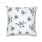 Two Way Cushion Cover, Throw pillow Case for Couch (Single Piece): Blue & White Floral - SnugLiving