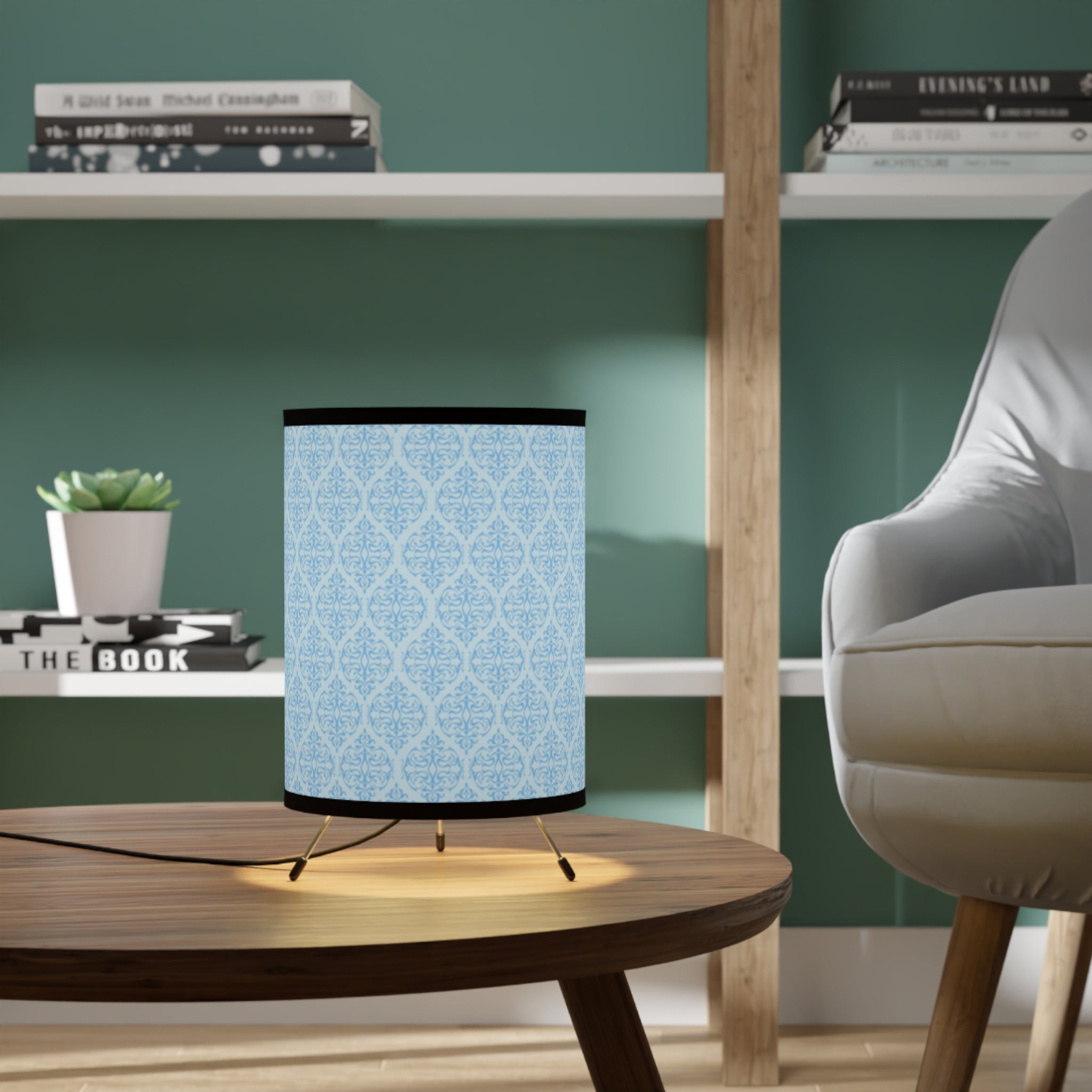 Tripod Lamp with High-Res Printed Shade, US\CA plug - Shade SLL02
