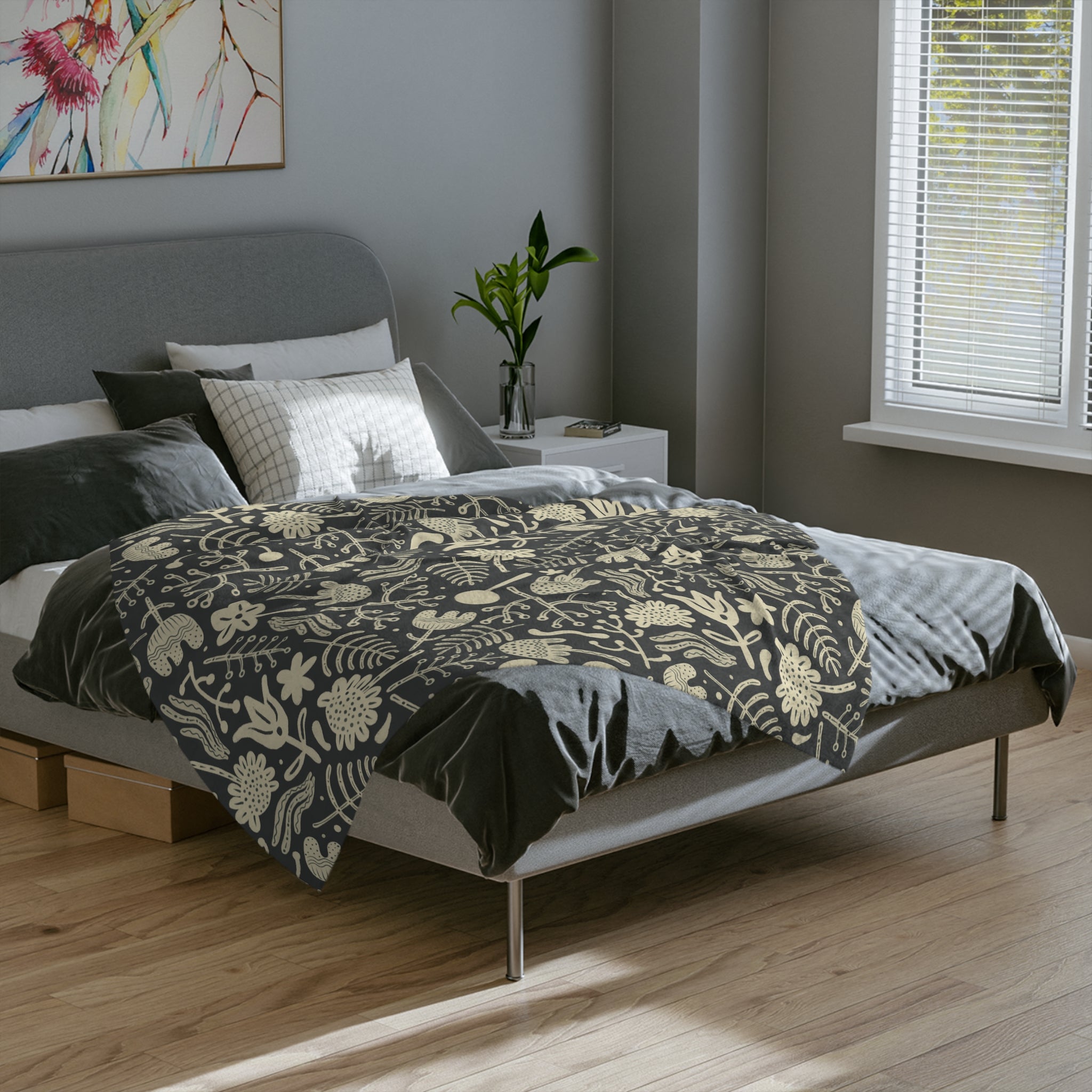 Microfiber Blanket | Soft Throw for Home Decor - Charcoal