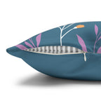 Cushion Cover, Throw pillow Case for Couch (Single Piece) : Grey Azure, Floral - SnugLiving