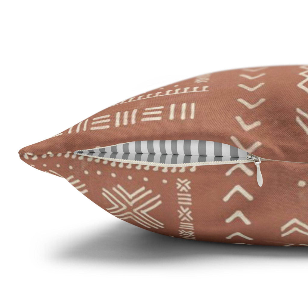 Cushion Cover, Throw pillow Case for Couch ( Single Piece) : Pastel Grey Orange - SnugLiving