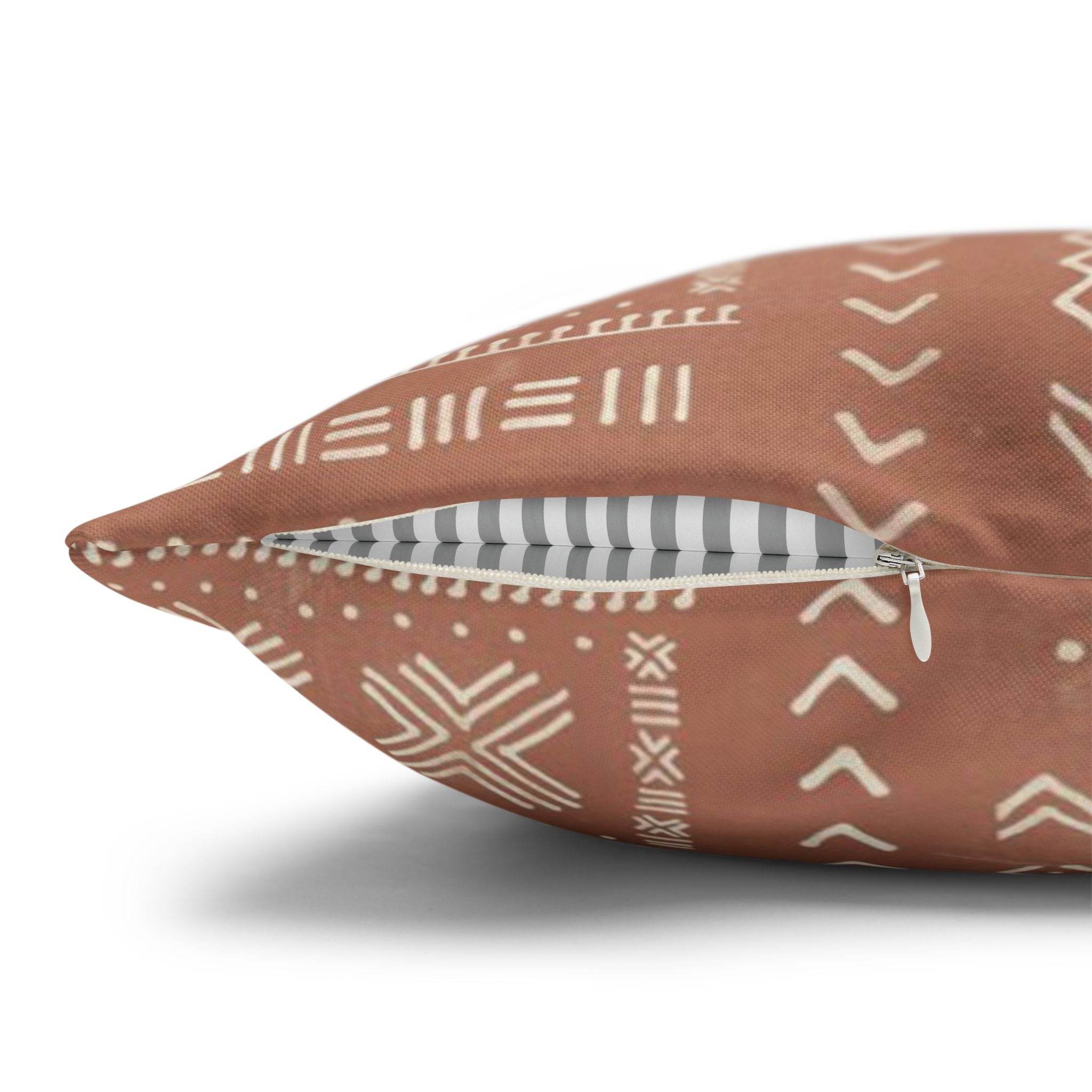 Cushion Cover, Throw pillow Case for Couch ( Single Piece) : Pastel Grey Orange - SnugLiving