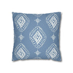 Cushion Cover, Throw pillow Case for Couch (Single Piece) : Azure & White Pattern - SnugLiving