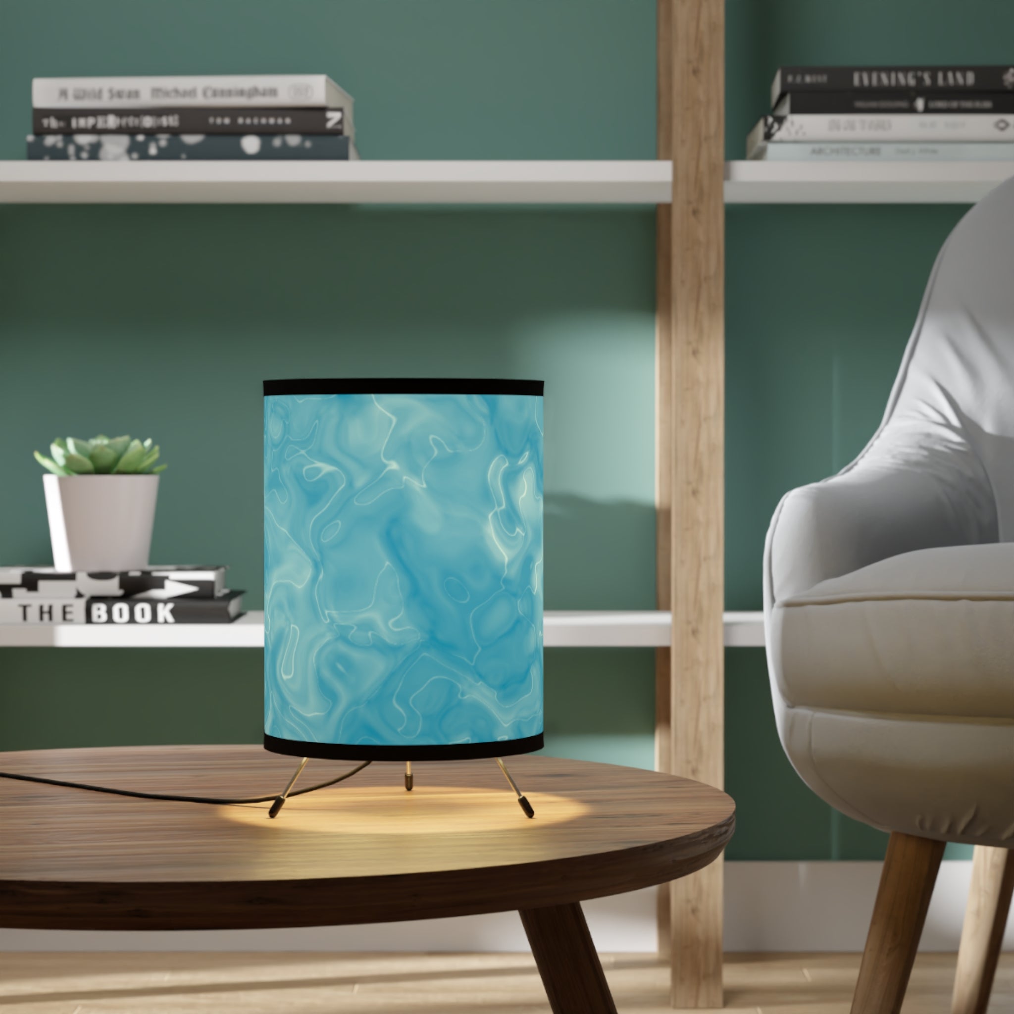 Tripod Lamp with High-Res Printed Shade, US\CA plug - Shade SLL04