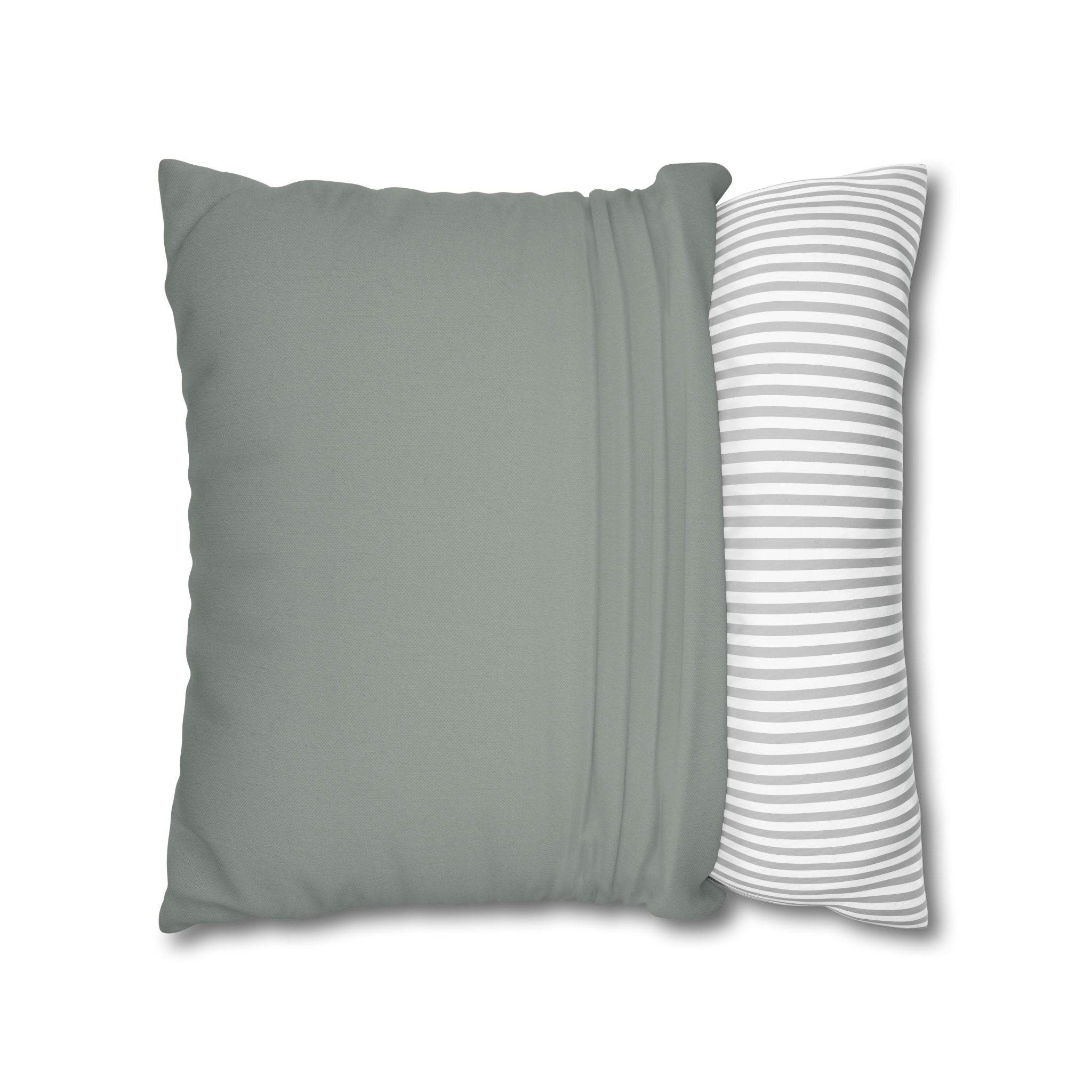 Cushion Cover, Throw pillow Case for Couch (Single Piece) : Grey & Light Orange - SnugLiving