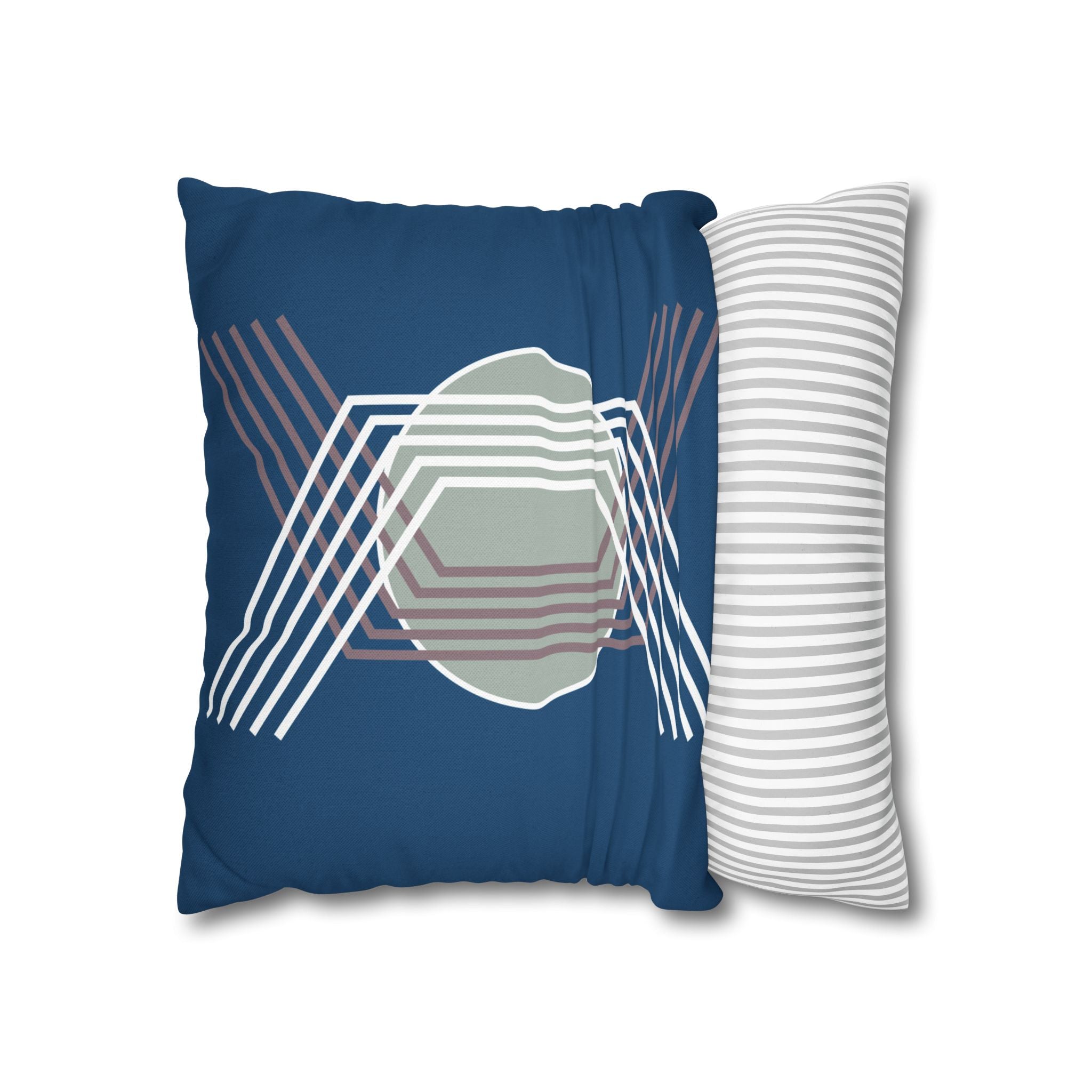 Two Way Cushion Cover, Throw pillow Case for Couch (Single Piece) : Blue Pattern
