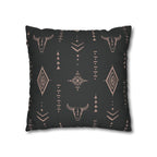 Two Way Cushion Cover, Throw pillow Case for Couch ( Single Piece) : Charcoal Black - SnugLiving