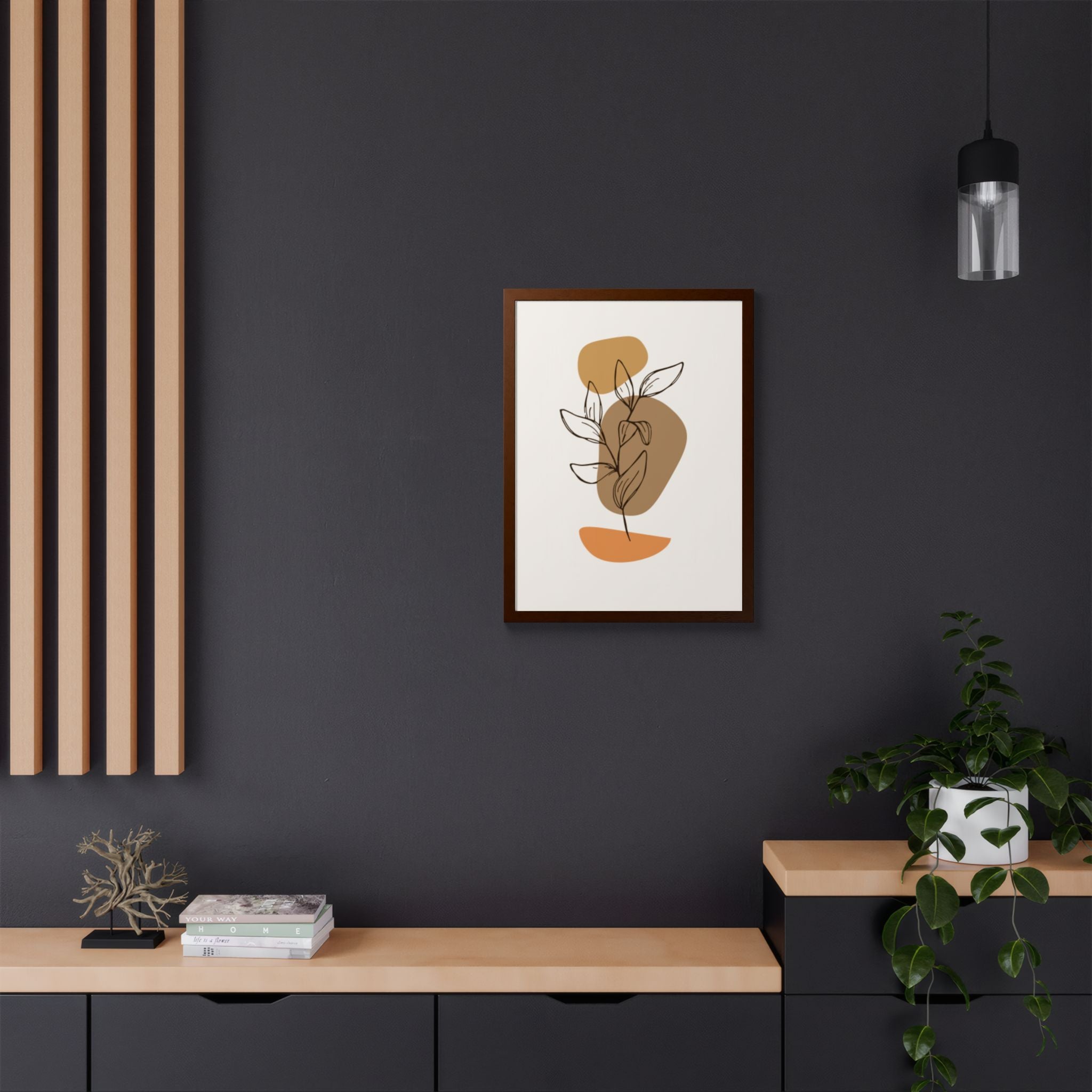 Multi-Color Framed Poster | Abstract Wall Art, Boho Home Decor | Pattern 9
