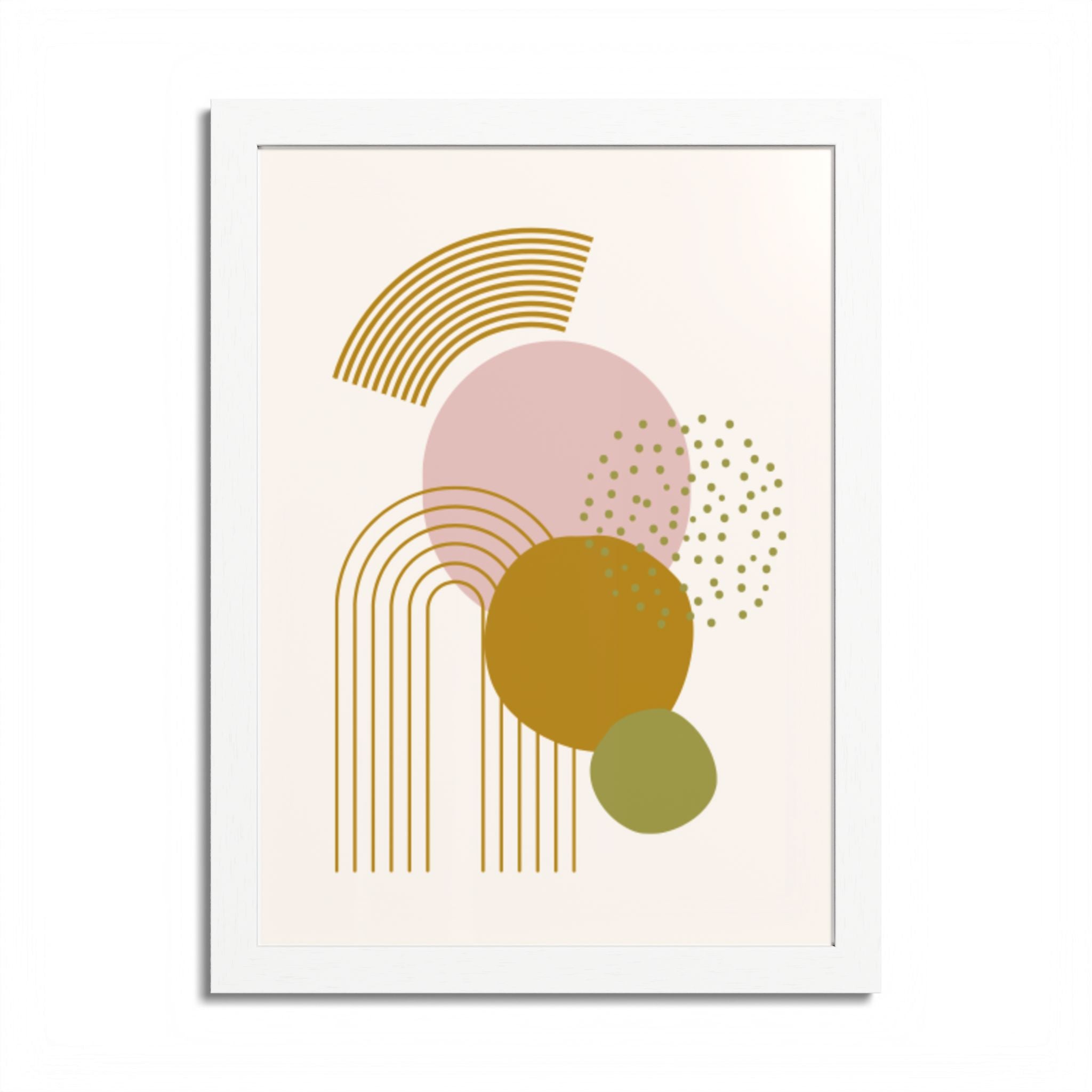 Multi-Color Framed Poster | Abstract Wall Art, Boho Home Decor| Pattern 1
