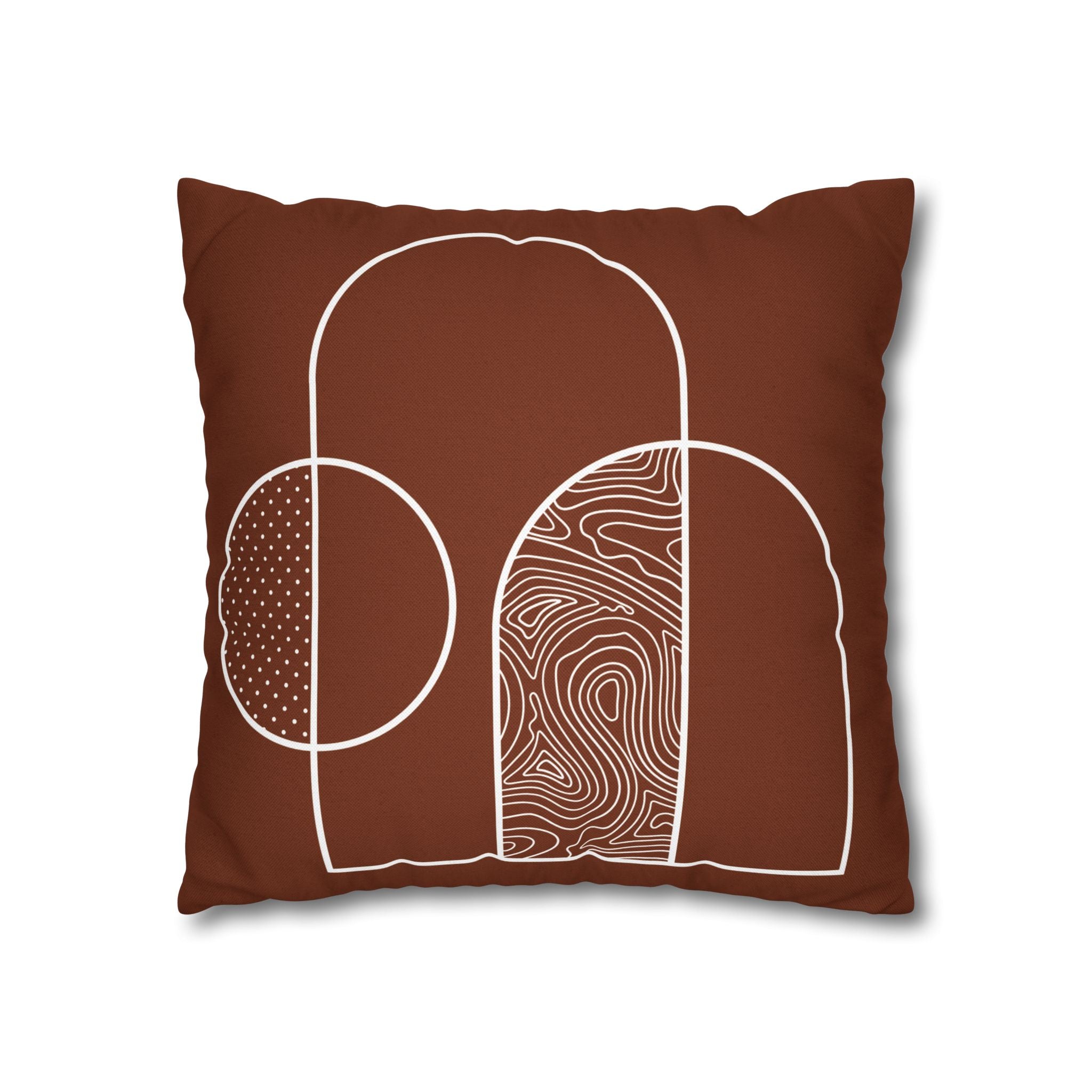 Two Way Cushion Cover, Throw pillow Case for Couch (Single Piece) : Red Pattern