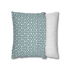 Cushion Cover, Throw pillow Case for Couch (Single Piece) : Patterned Grey Azure - SnugLiving