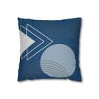 Cushion Cover, Throw pillow Case for Couch ( Single Piece) : Blue & Grey Pattern - SnugLiving