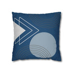 Cushion Cover, Throw pillow Case for Couch ( Single Piece) : Blue & Grey Pattern - SnugLiving