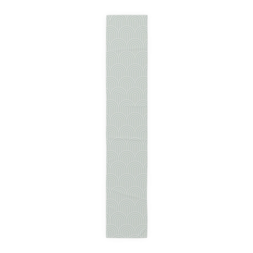 Mint Arch Pattern Table Runner – Minimalist Modern Dining Table Accent - SnugLiving