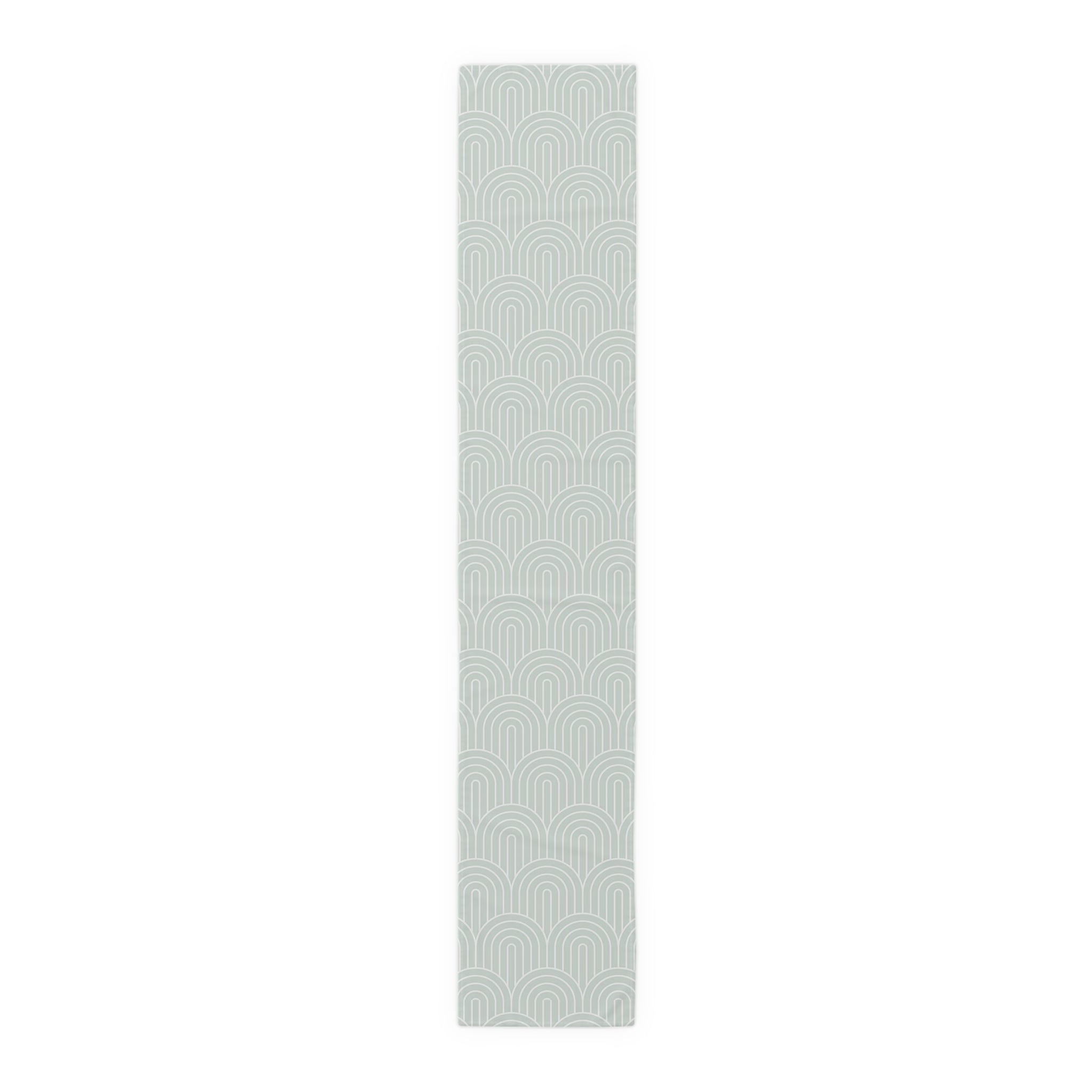 Mint Arch Pattern Table Runner – Minimalist Modern Dining Table Accent - SnugLiving