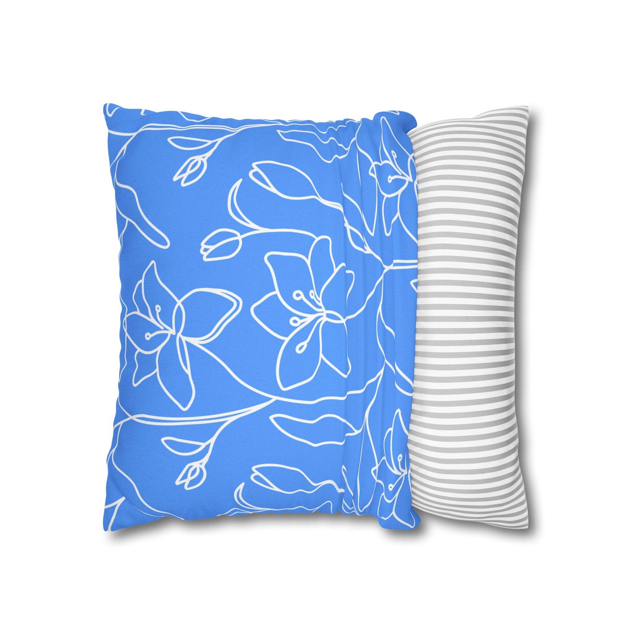 Cushion Cover, Throw pillow Case for Couch (Single Piece) : Soft Blue - SnugLiving