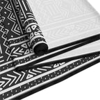 Black Mudcloth Tribal Table Runner – Artisan-Inspired Monochrome Accent - SnugLiving