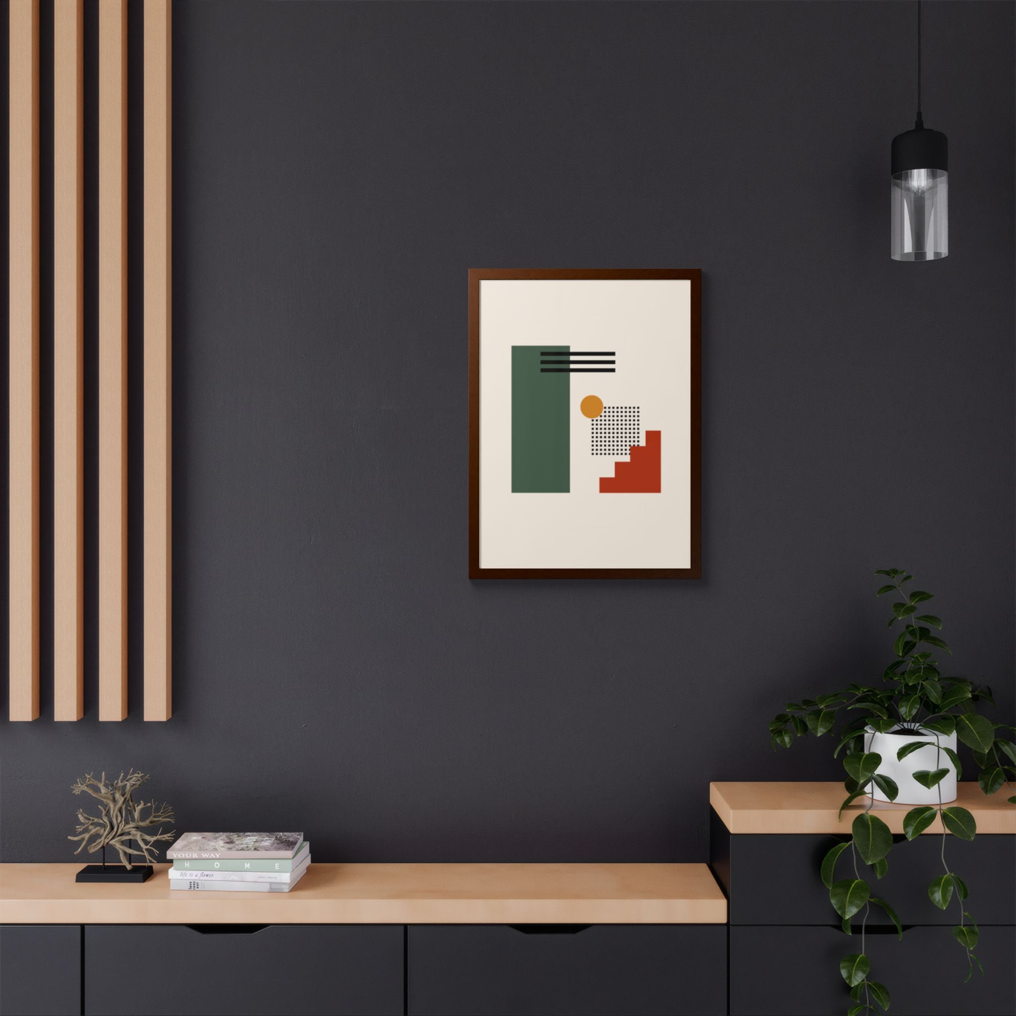 Multi-Color Framed Poster | Abstract Wall Art, Boho Home Decor | Pattern 3