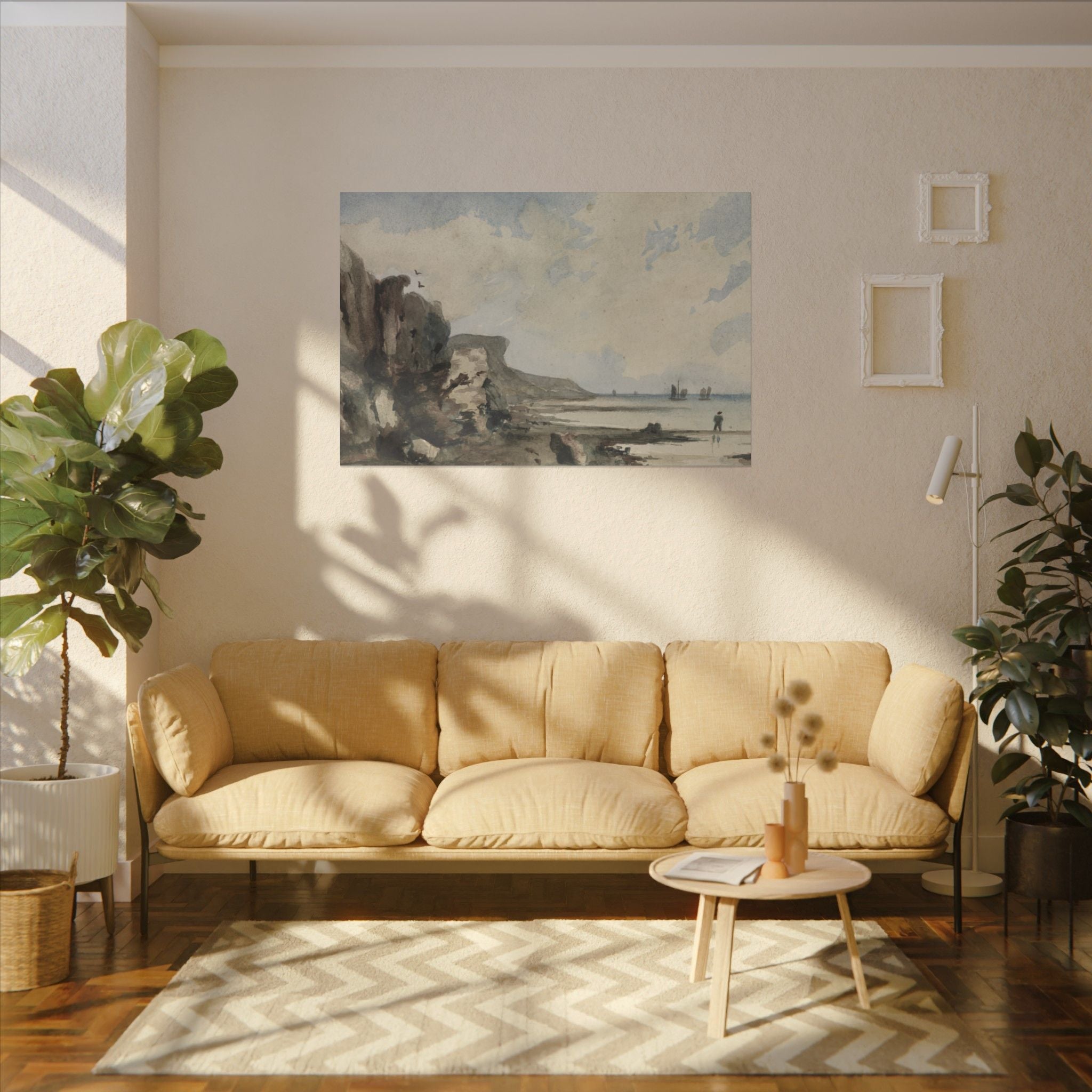 Watercolor House Canvas Art Print for Home Decor