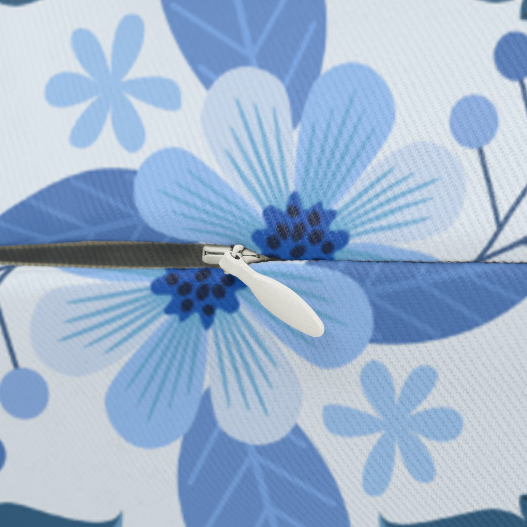 Lounge Pillow, Throw Pillow with Fillers/Insert (Single Piece) : Floral Blue