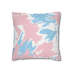 Two Way Cushion Cover, Throw pillow Case for Couch (Single Piece): Blue Pink Abstract - SnugLiving