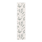 Hand-Drawn Leafy Green Table Runner – Modern Botanical Table Accent - SnugLiving