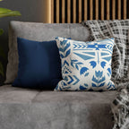 Cushion Cover, Throw pillow Case for Couch ( Single Piece) : Blue & White Floral - SnugLiving