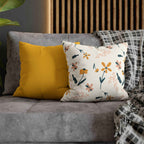Cushion Cover, Throw pillow Case for Couch (Single Piece) : Floral Warm Orange - SnugLiving