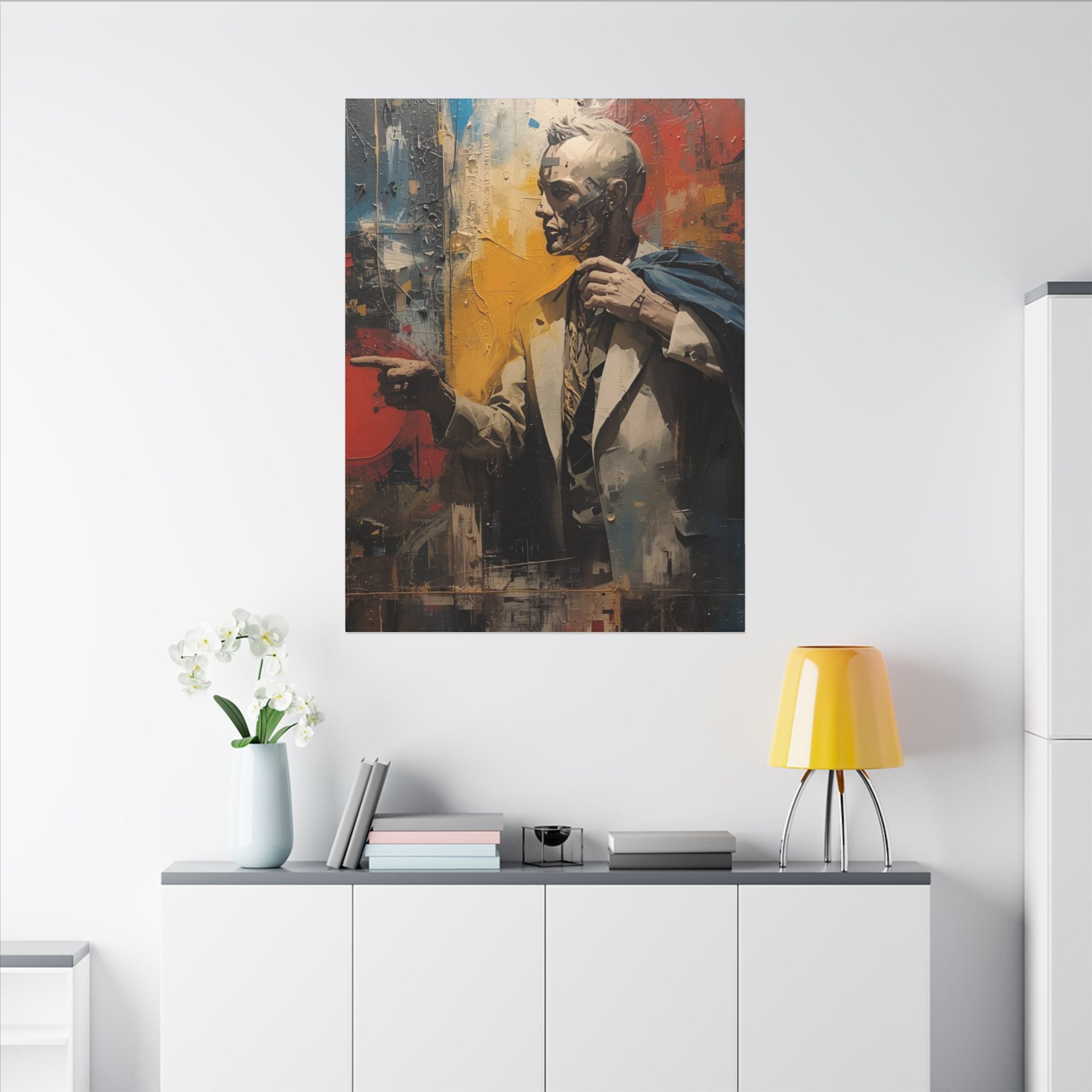 Premium Eco-Friendly Canvas Wall Art for Home Decor - Modern Gentleman Abstract Portrait